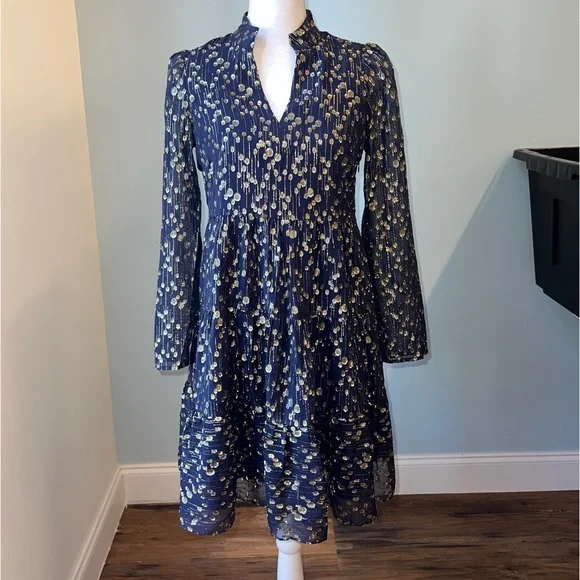 Sail to Sable | Dresses | Sail To Sable Long Sleeve Tunic Dress Navygold  Size Xs | Poshmark